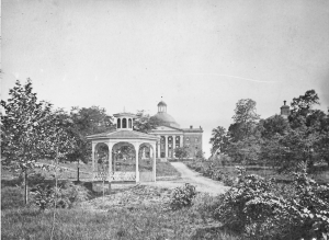 Historic image of MU Quadrangle and Chalybeate Spring, courtesy of MU Archives.